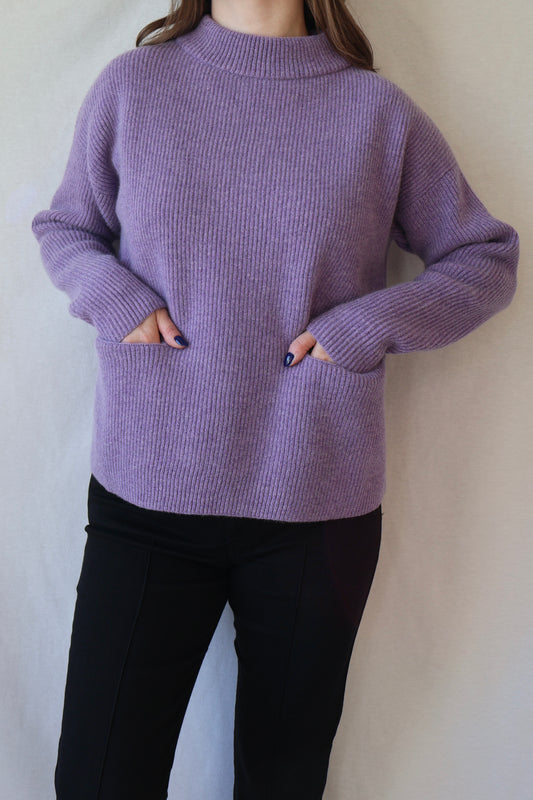 Helga Pocket Sweater | Lilac