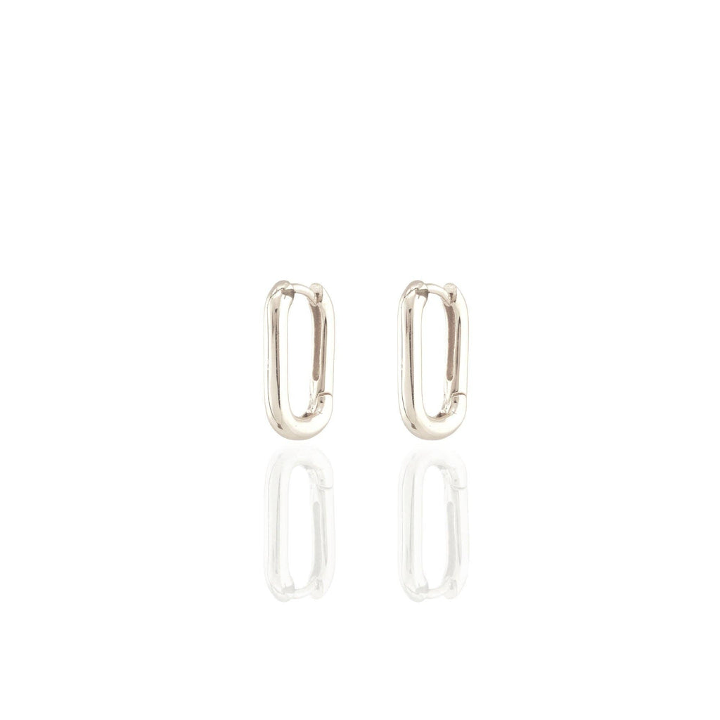 Oval Huggie Hoop Earrings: 18K Gold Vermeil