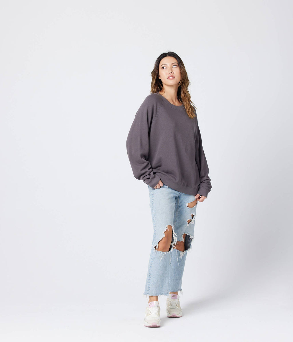 Raglan Sweatshirt | Charcoal Gray