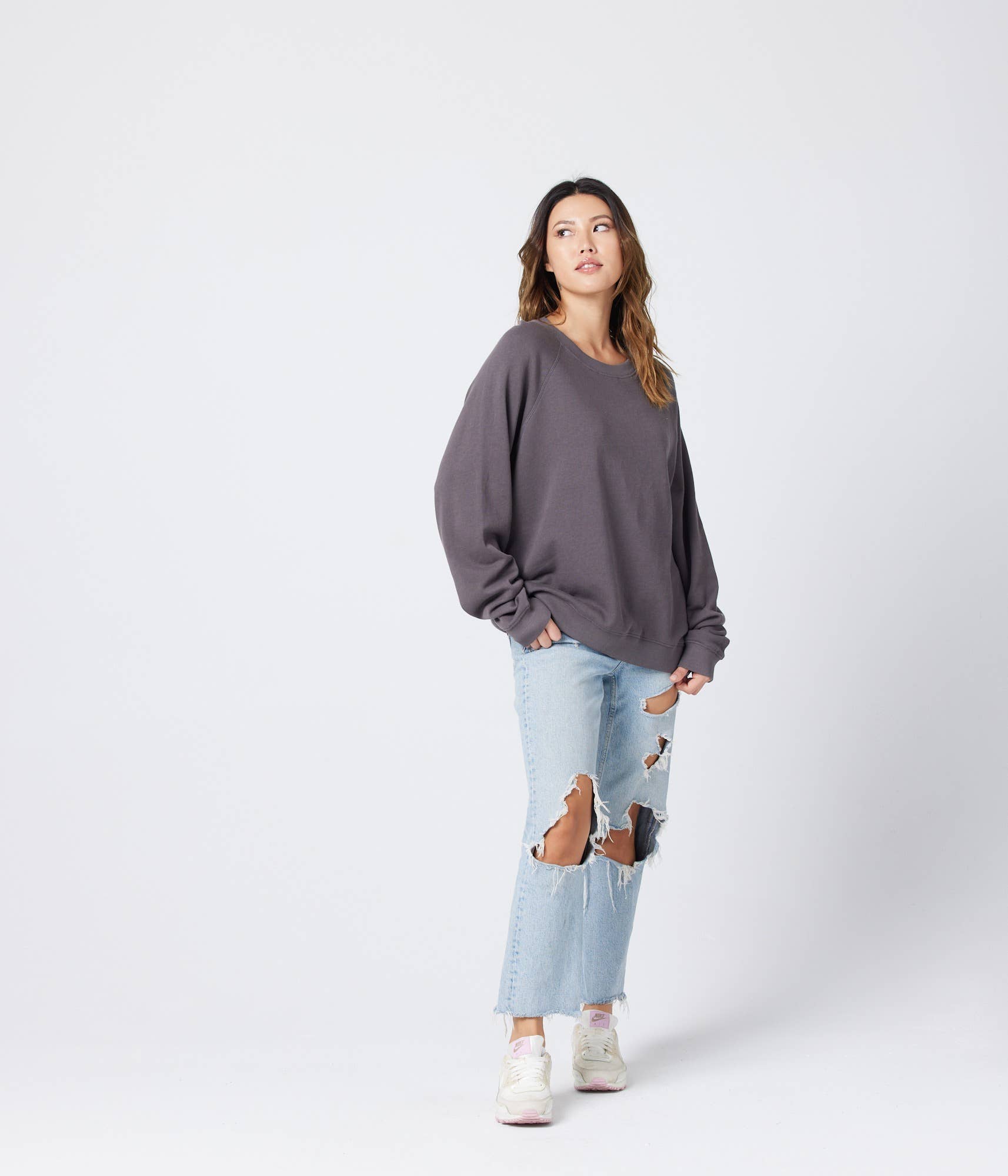 Raglan Sweatshirt | Charcoal Gray