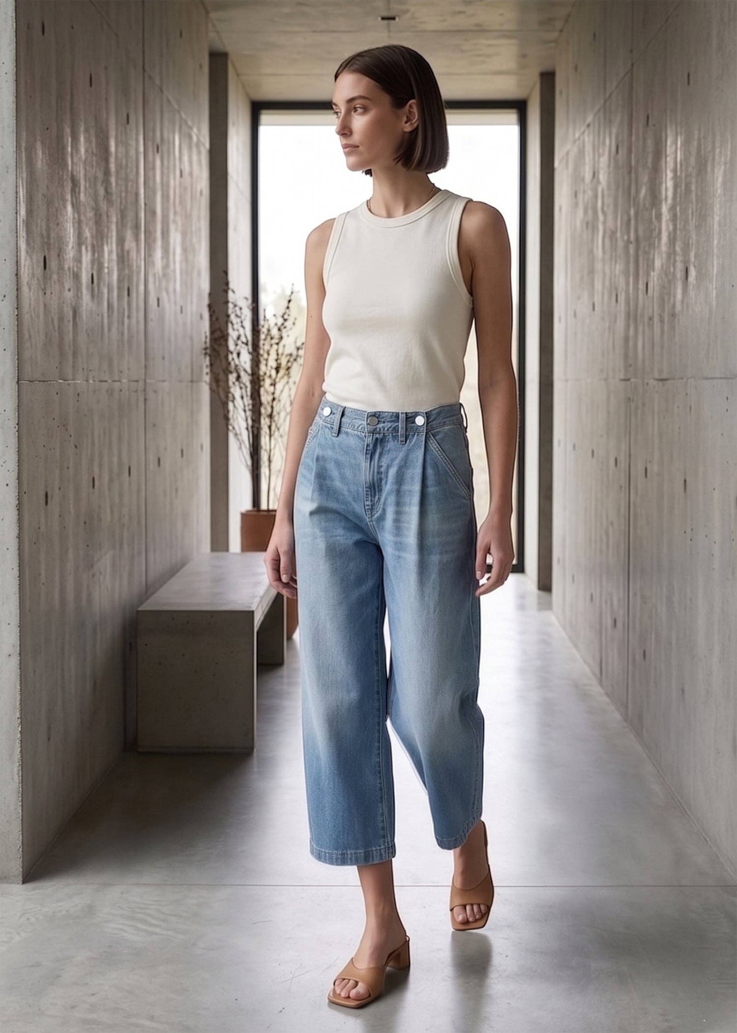 Adeline Cropped Barrel Jean- Fargo: Fargo