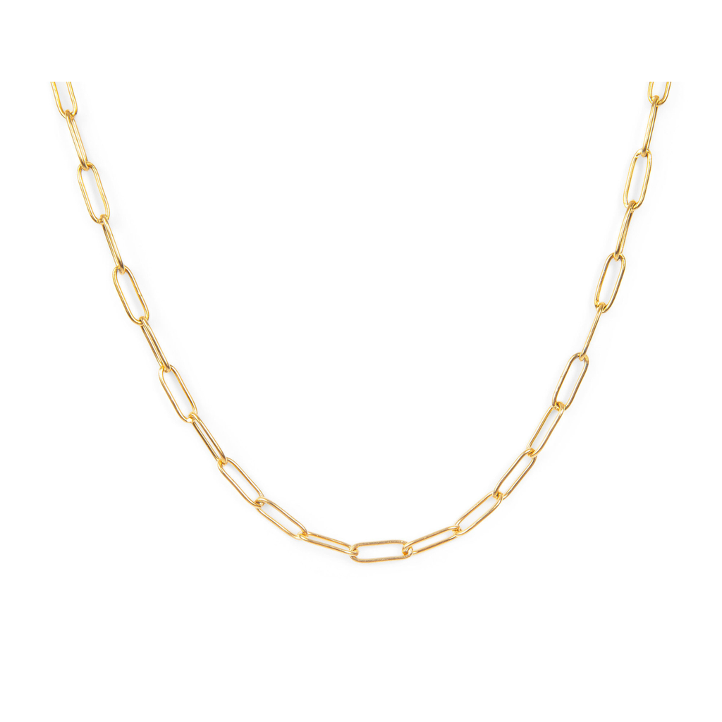 Paperclip Classic Gold Necklace Chain