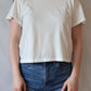 Cropped Ojai Tee | Washed White