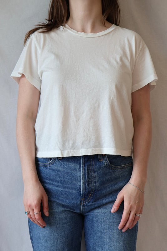 Cropped Ojai Tee | Washed White