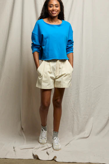 Briana Boat Neck Sweatshirt | Cobalt