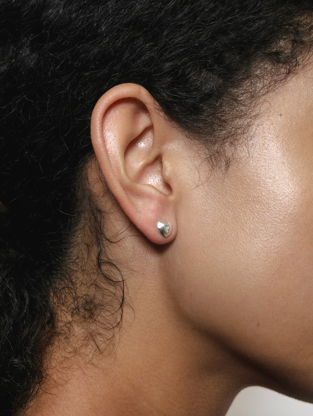 Heart Lock Studs | Sterling Silver