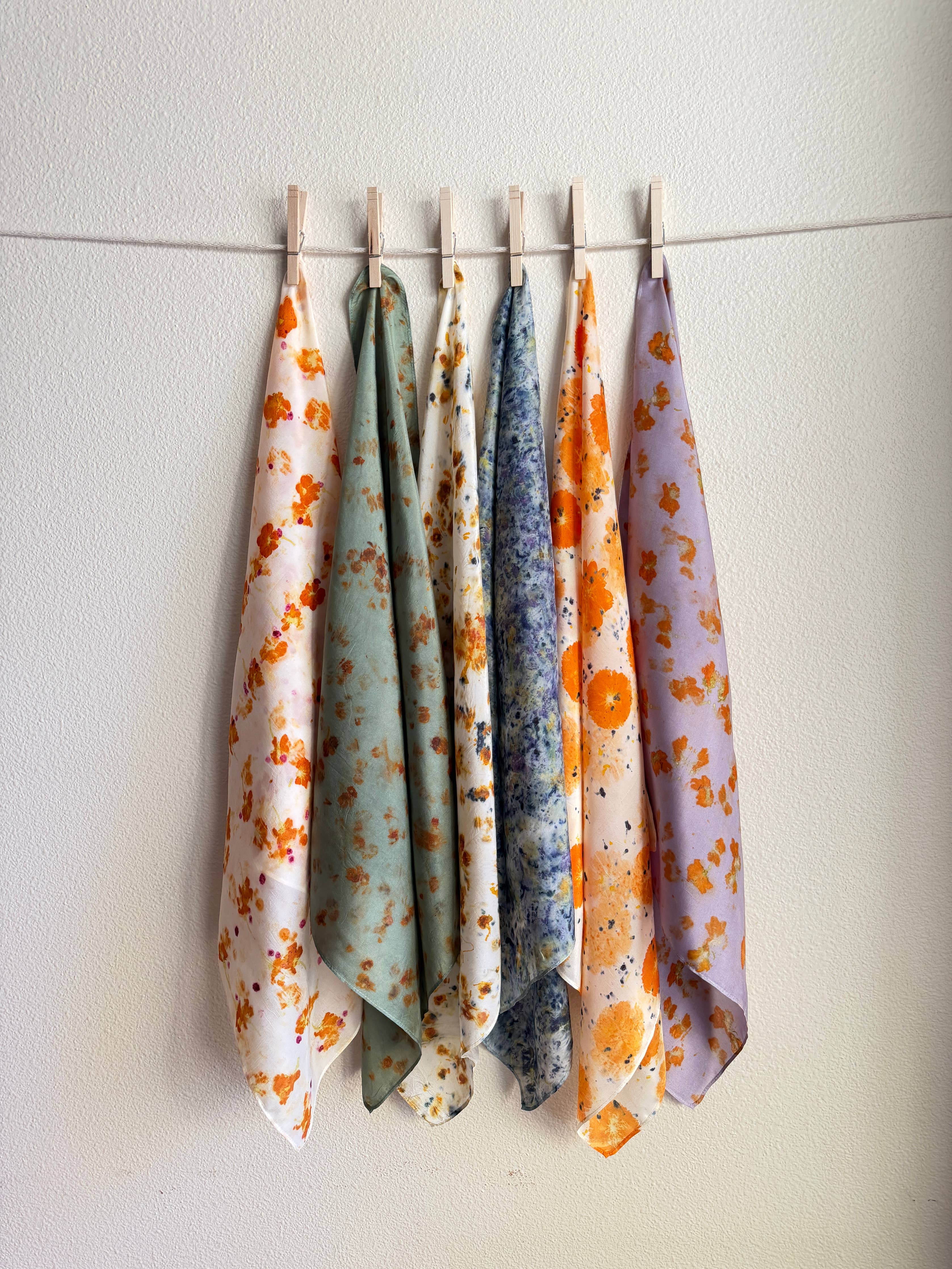 Naturally Dyed Silk Scarf - Cosmo Confetti