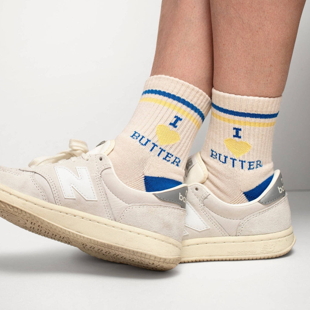 I Heart Butter Quarter Crew Socks
