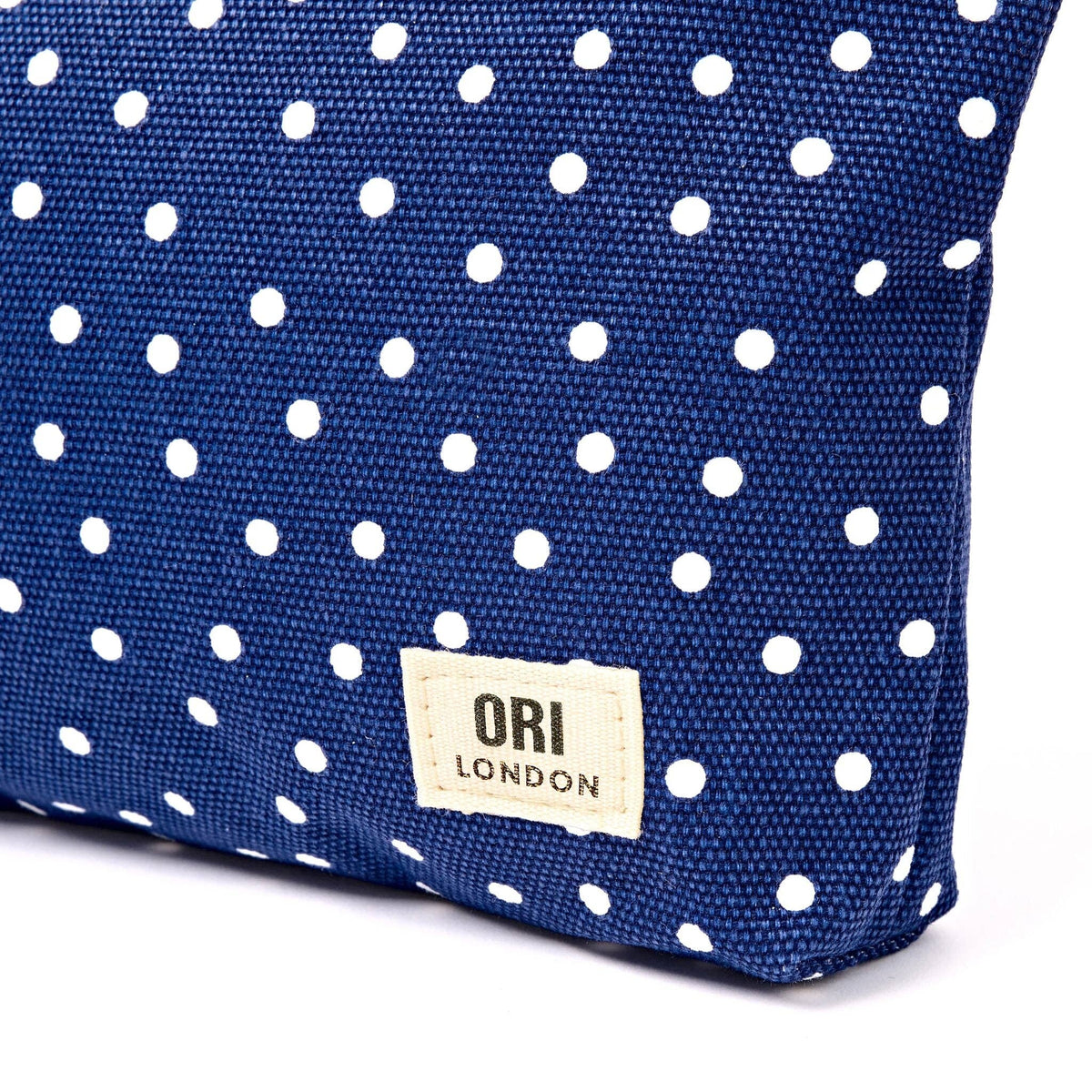 Maida | Navy Polka | Cotton Canvas