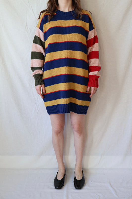 Otilia Striped Sweater Dress | Multi