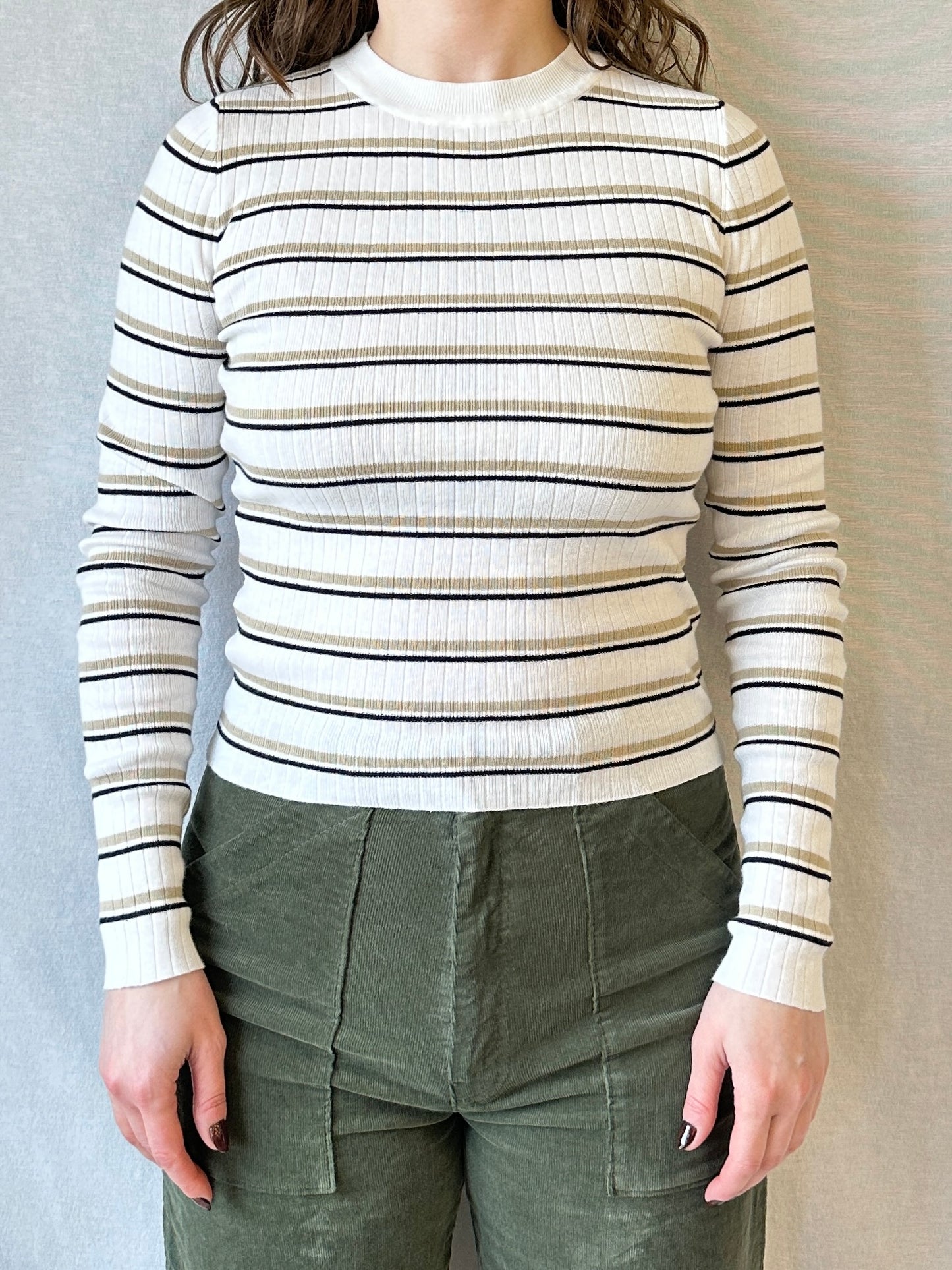 Romi Striped Long Sleeve | Cream