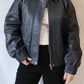 Sanula Leather Bomber | Asphalt