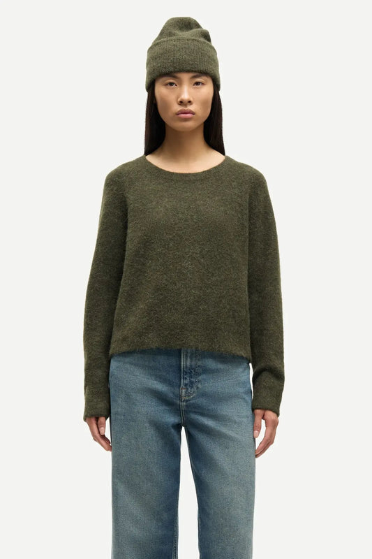 Nor Cropped Sweater | Deep Forest