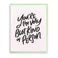 Best Person - Letterpress Friendship Card