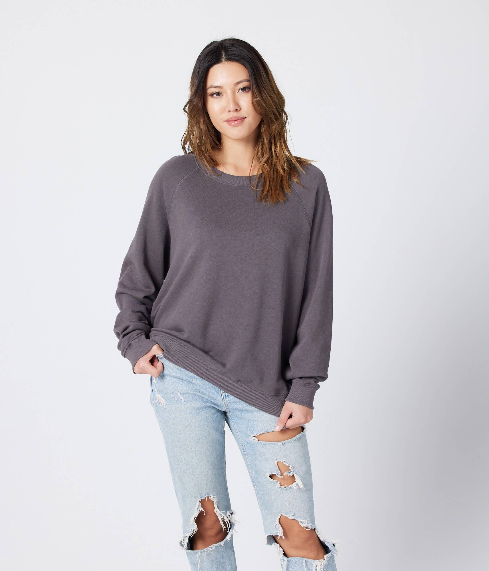 Raglan Sweatshirt | Charcoal Gray