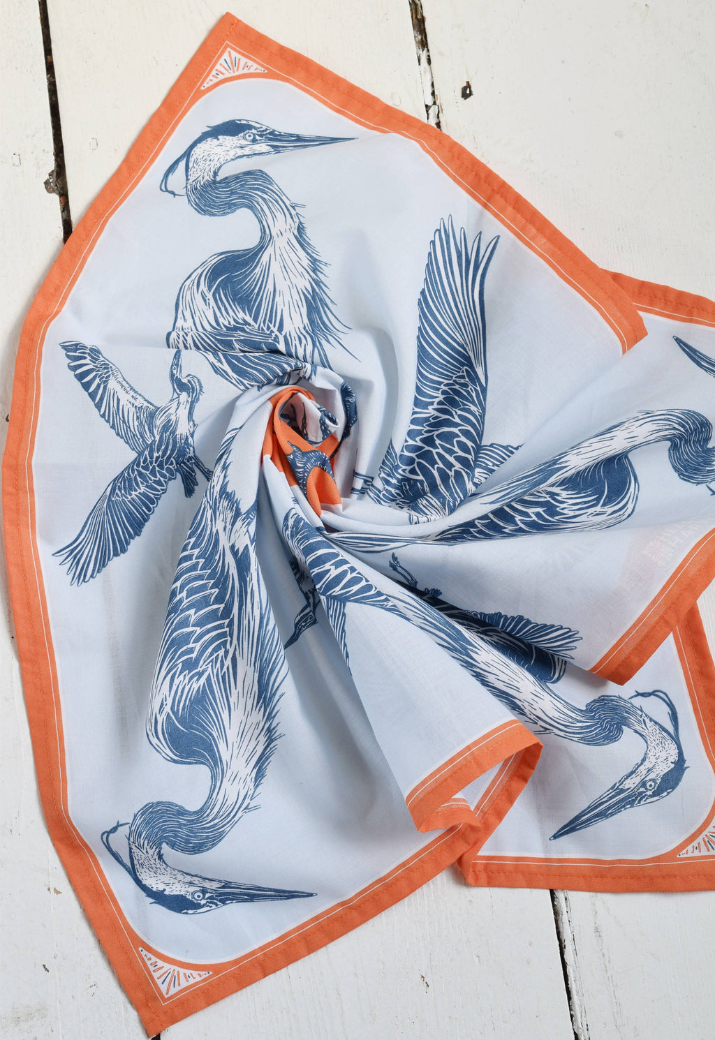 Blue Heron Bandana | Sea Bird Print