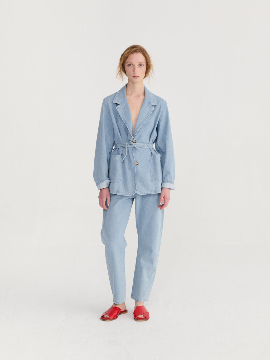 Denim Blazer | Light Blue