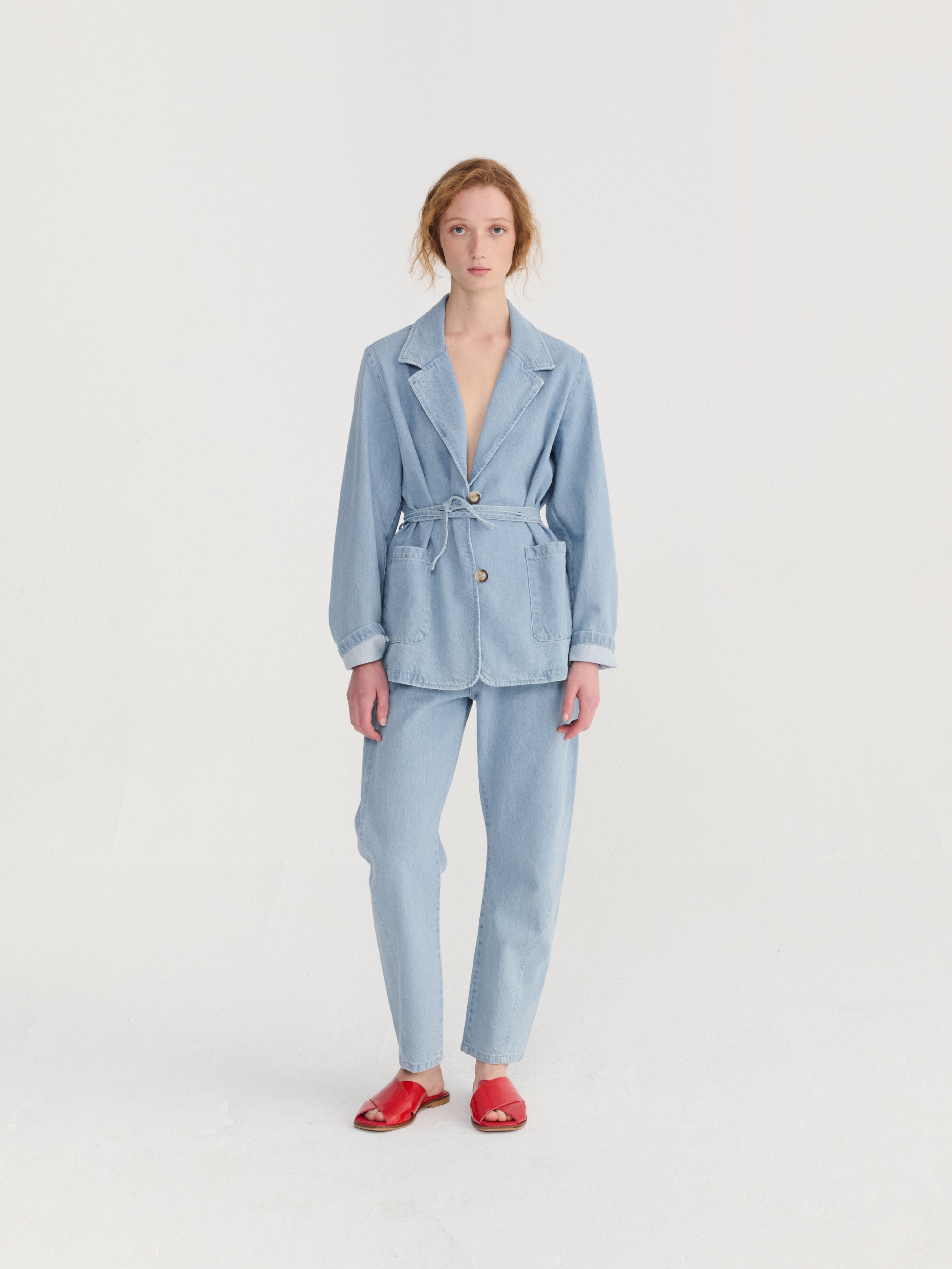 Denim Blazer | Light Blue
