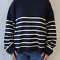 Venus Turtleneck | Navy Stripe