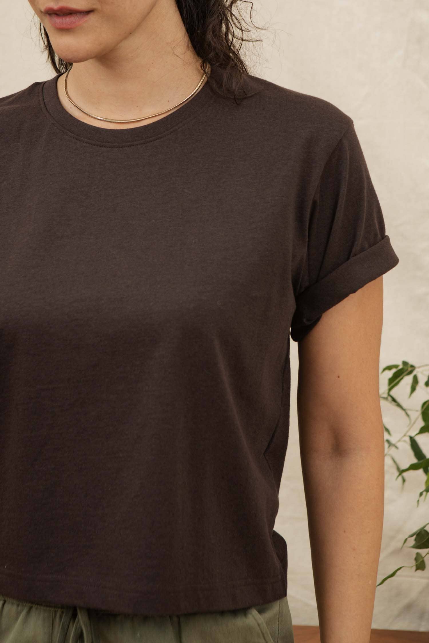 Recycled Boxy Tee | Truffle