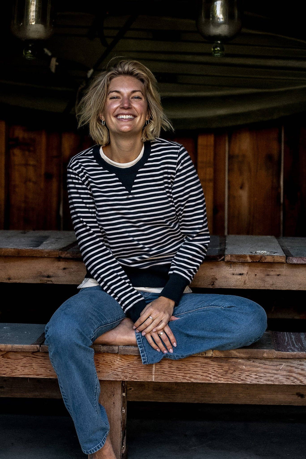 Women | Stinson Pullover |  100% cotton | Stripe