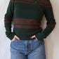 Dante Striped Sweater | Green + Brown