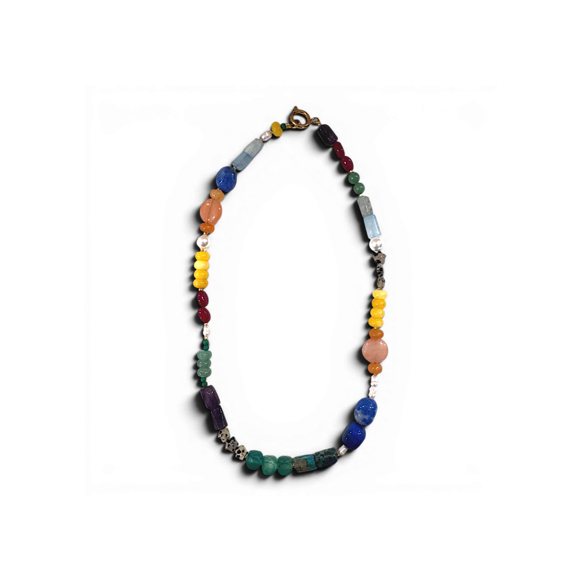 The Lucy Rainbow Gemstone Beaded Necklace