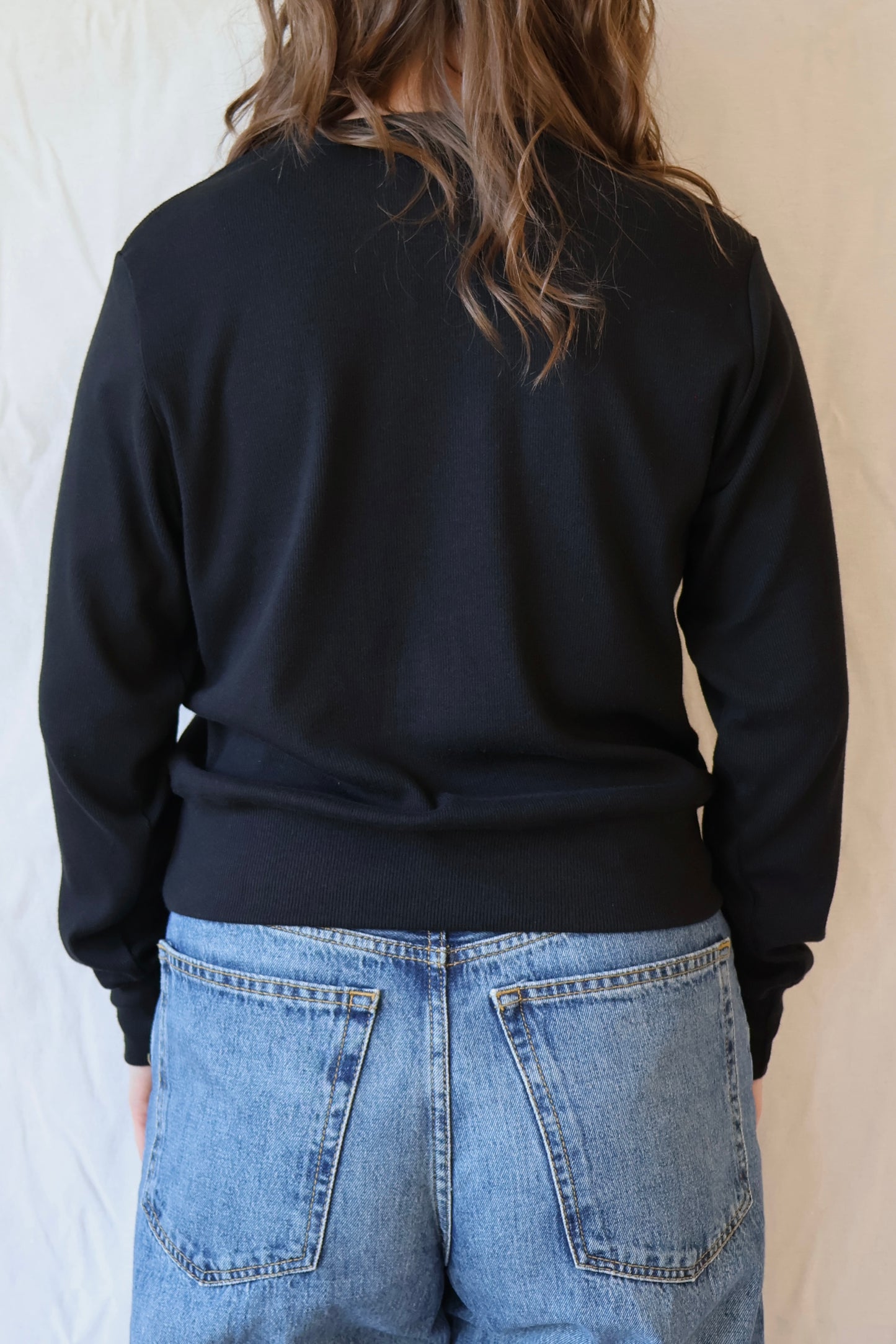 Stef Ribbed Long Sleeve | True Black