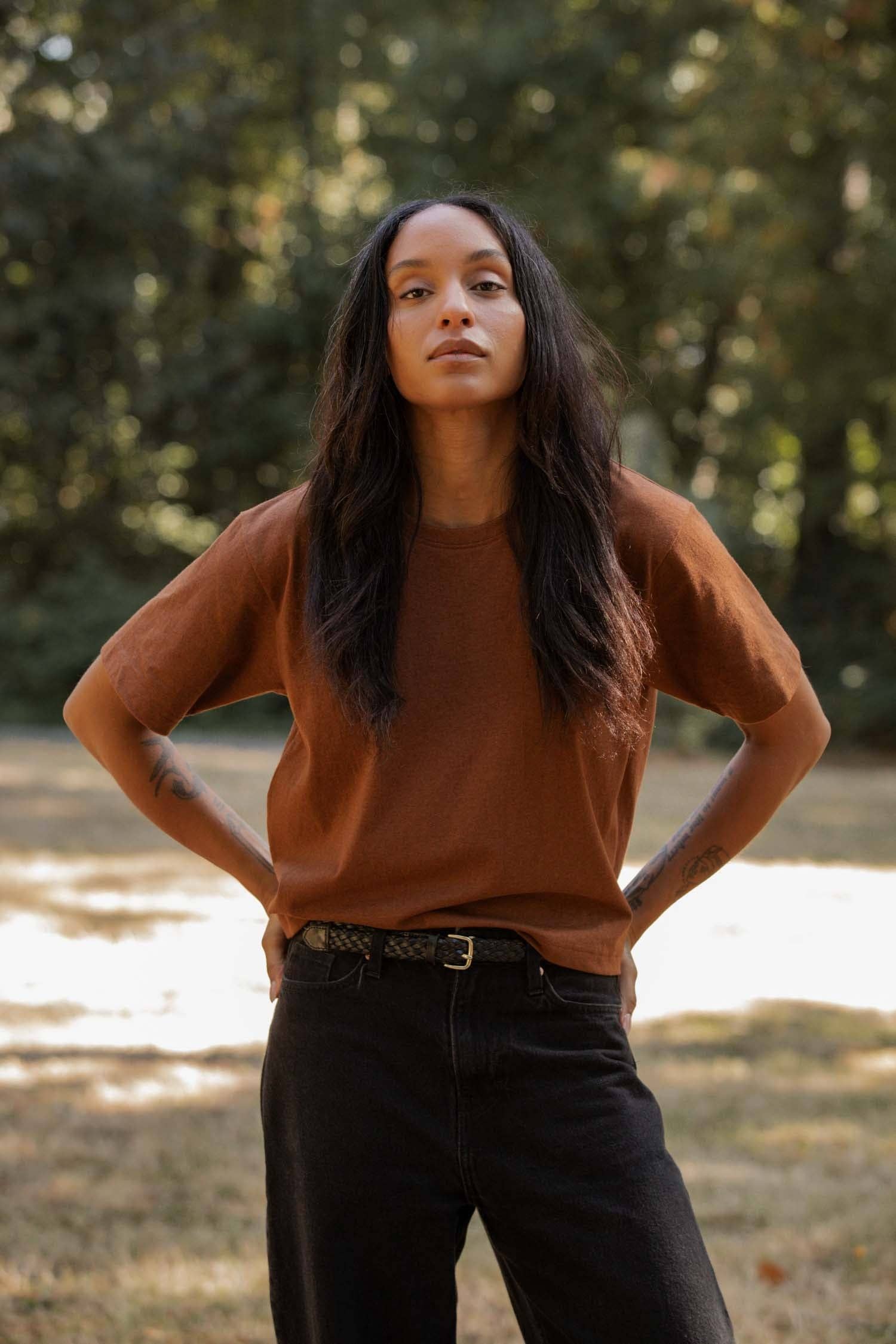 Recycled Boxy Tee / Bronze: Bronze