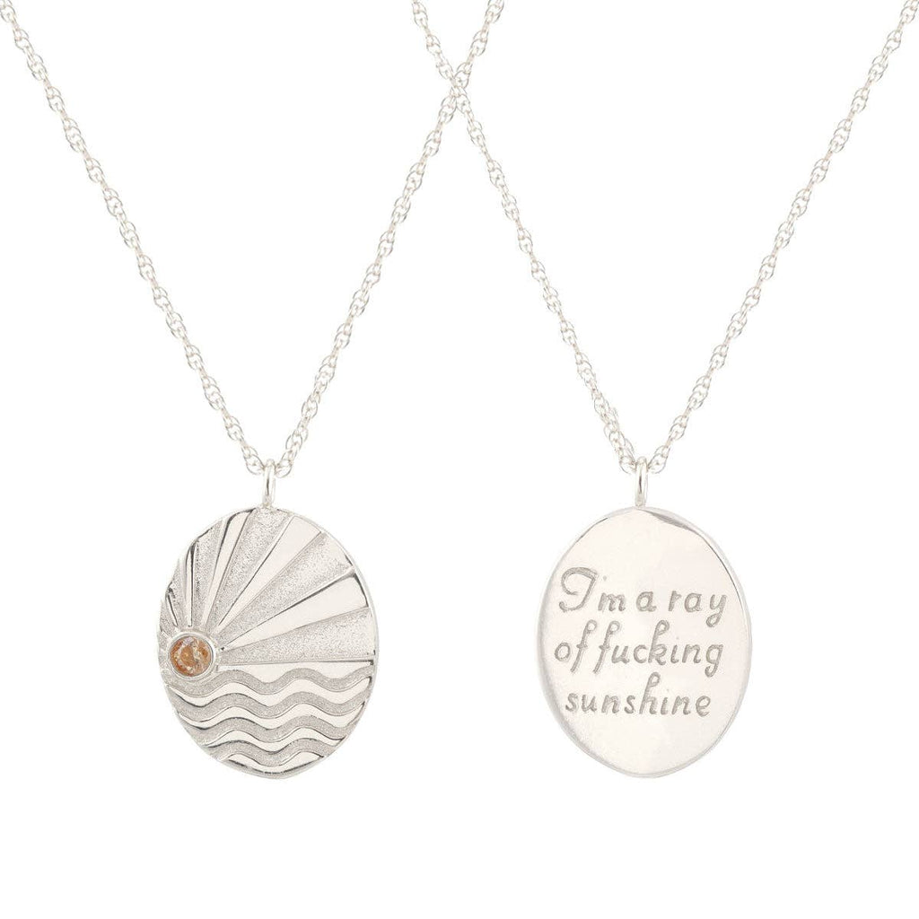 Ray of Sunshine Charm Necklace: 18K Gold Vermeil