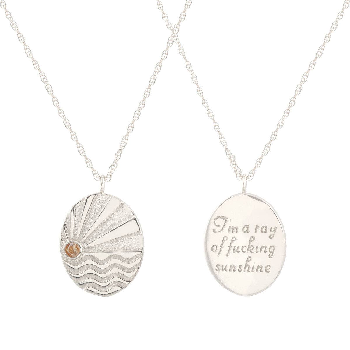 Ray of Sunshine Charm Necklace: 18K Gold Vermeil