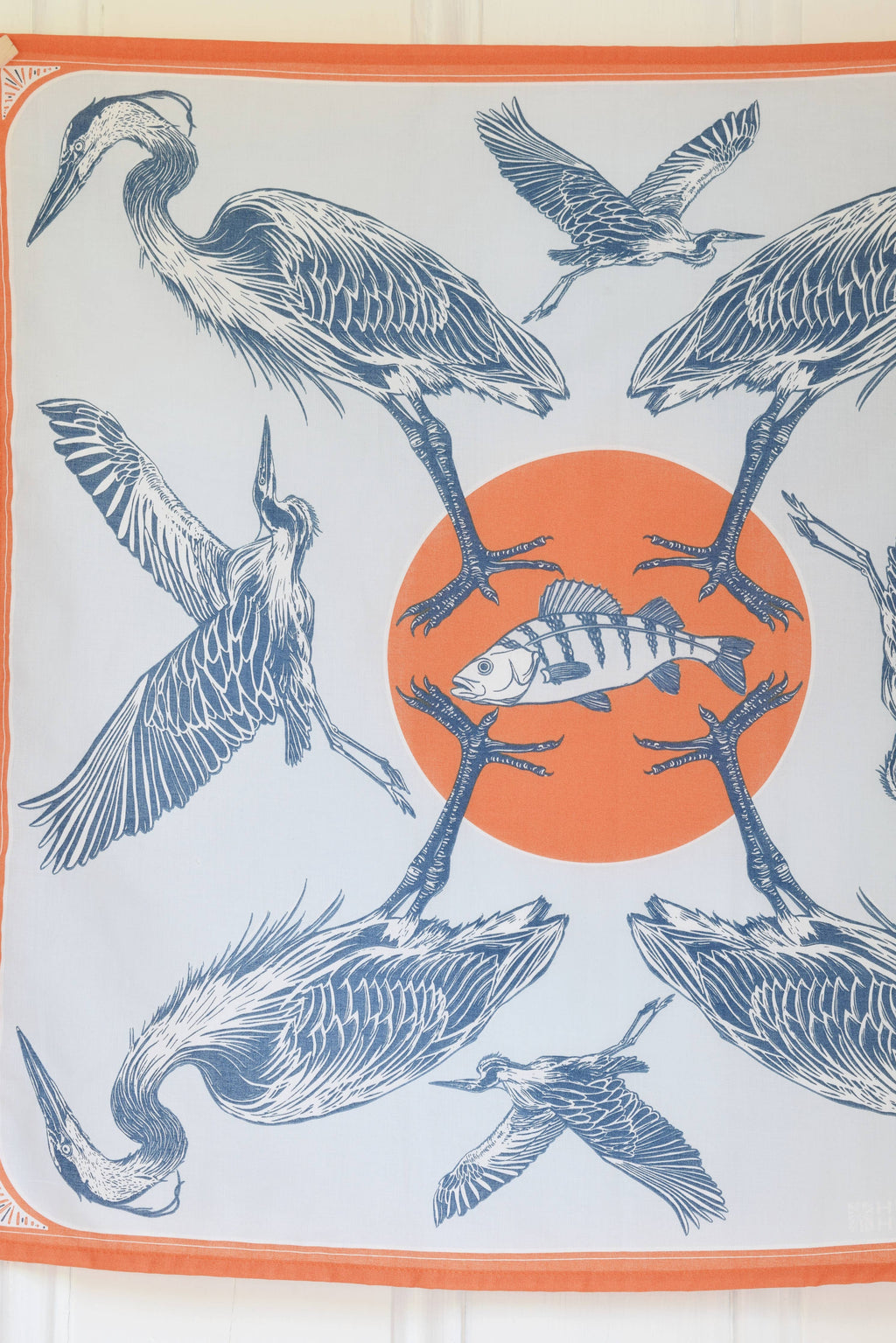 Blue Heron Bandana | Sea Bird Print