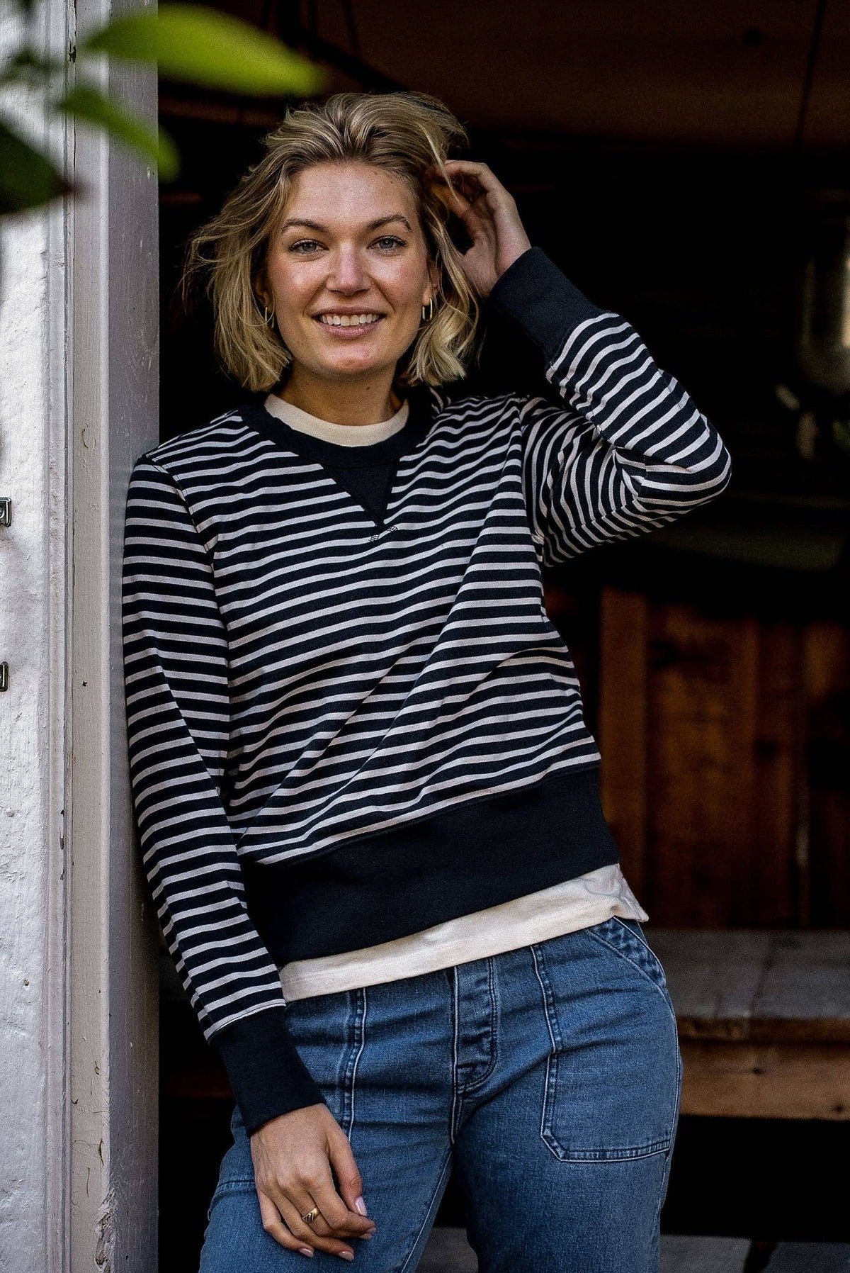 Women | Stinson Pullover |  100% cotton | Stripe