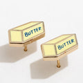 Butter Enamel Stud Earrings
