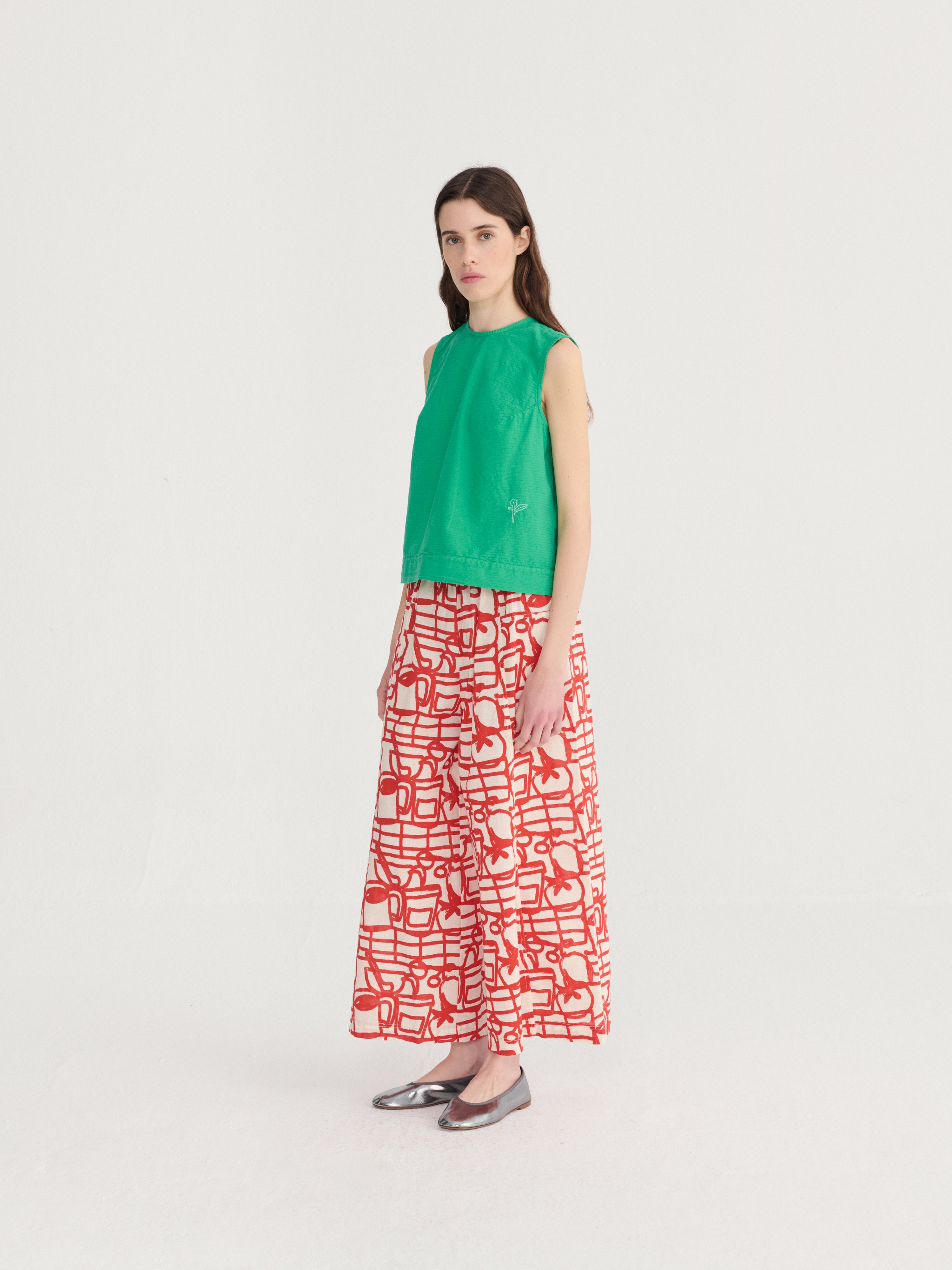 Cookery Cotton Pants | Red