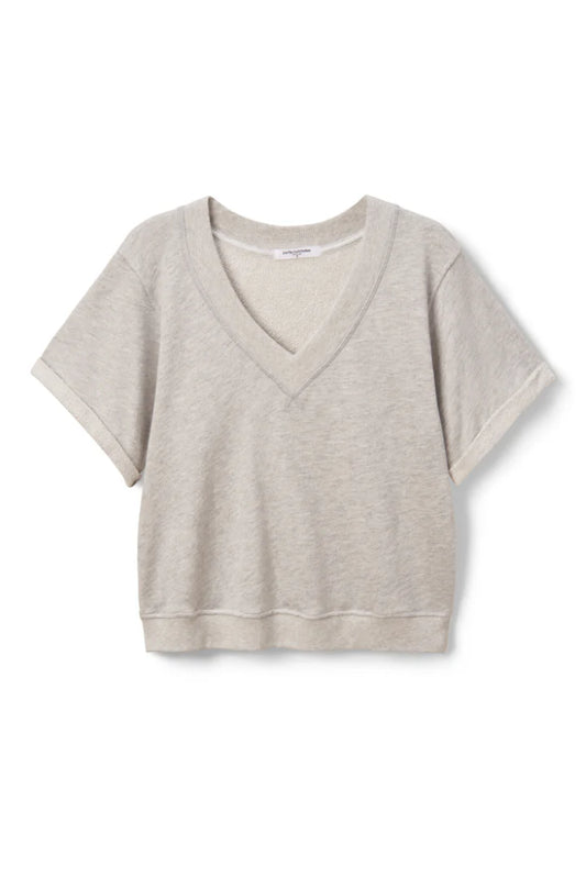 Briggs Rolled Sleeve V-Neck Sweatshirt | Heather Grey