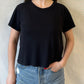 Cropped Ojai Tee | Black