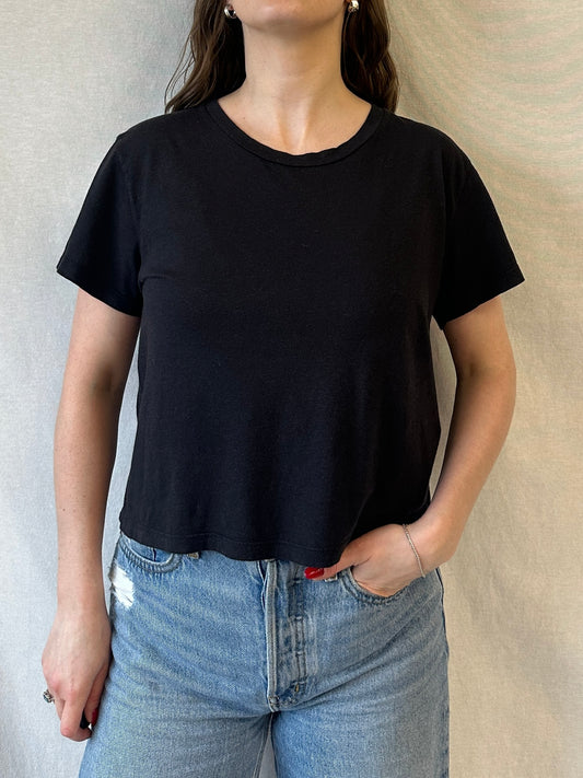 Cropped Ojai Tee | Black