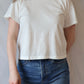 Cropped Ojai Tee | Washed White