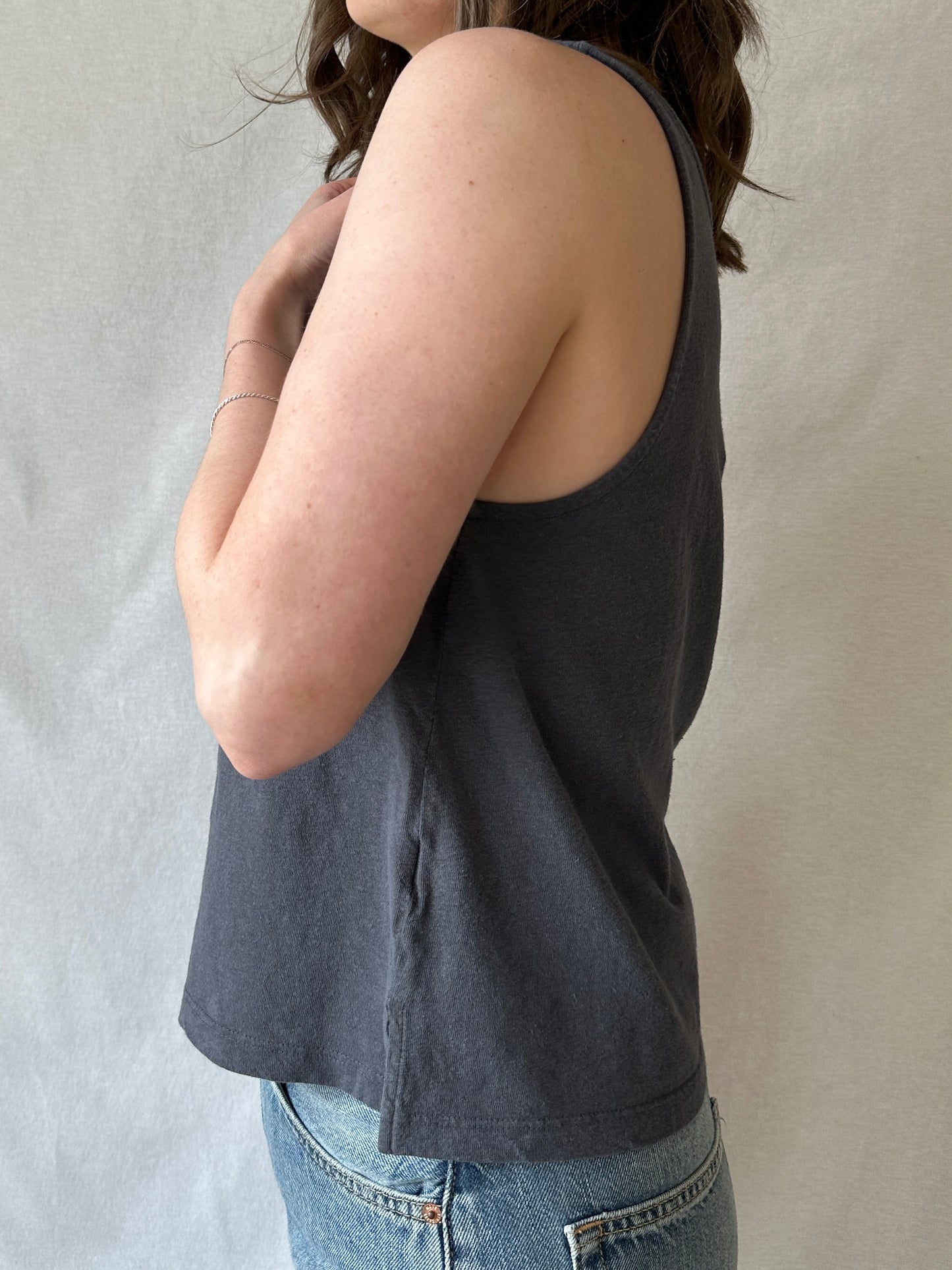 Cropped Tank | Diesel Gray