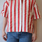 Anna Blouse | Red Stripe