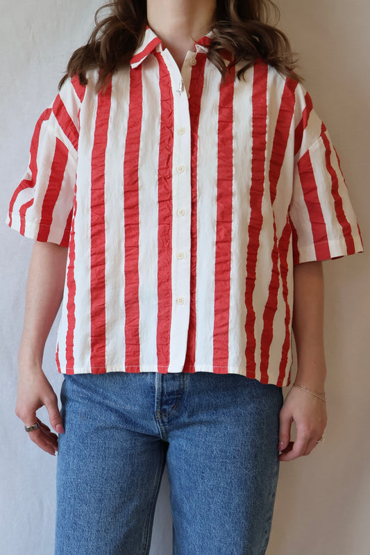 Anna Blouse | Red Stripe