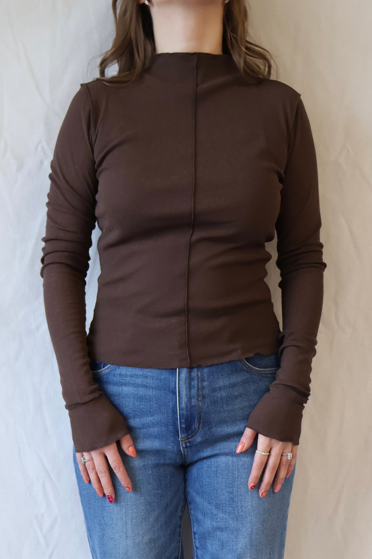 Emmy Long Sleeve Top | Chocolate