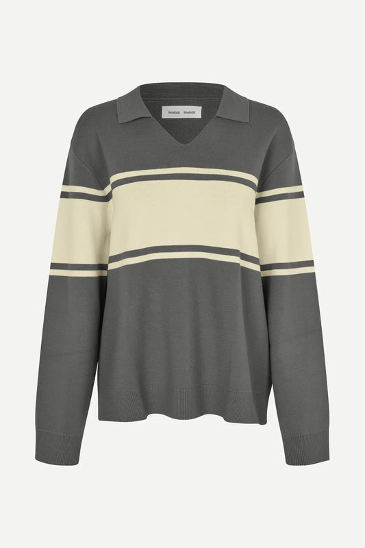 Saanne Polo | Gunmetal Stripe