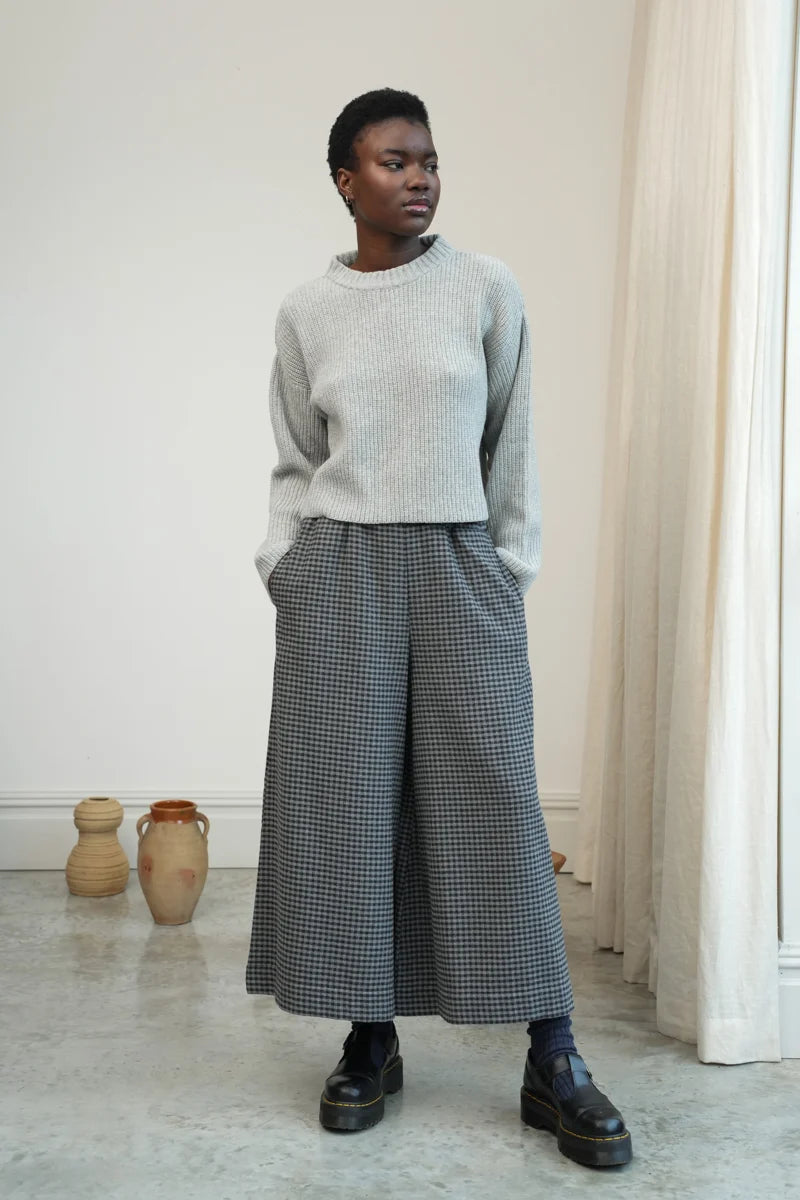 Mazu-Cay Trousers | Grey Gingham