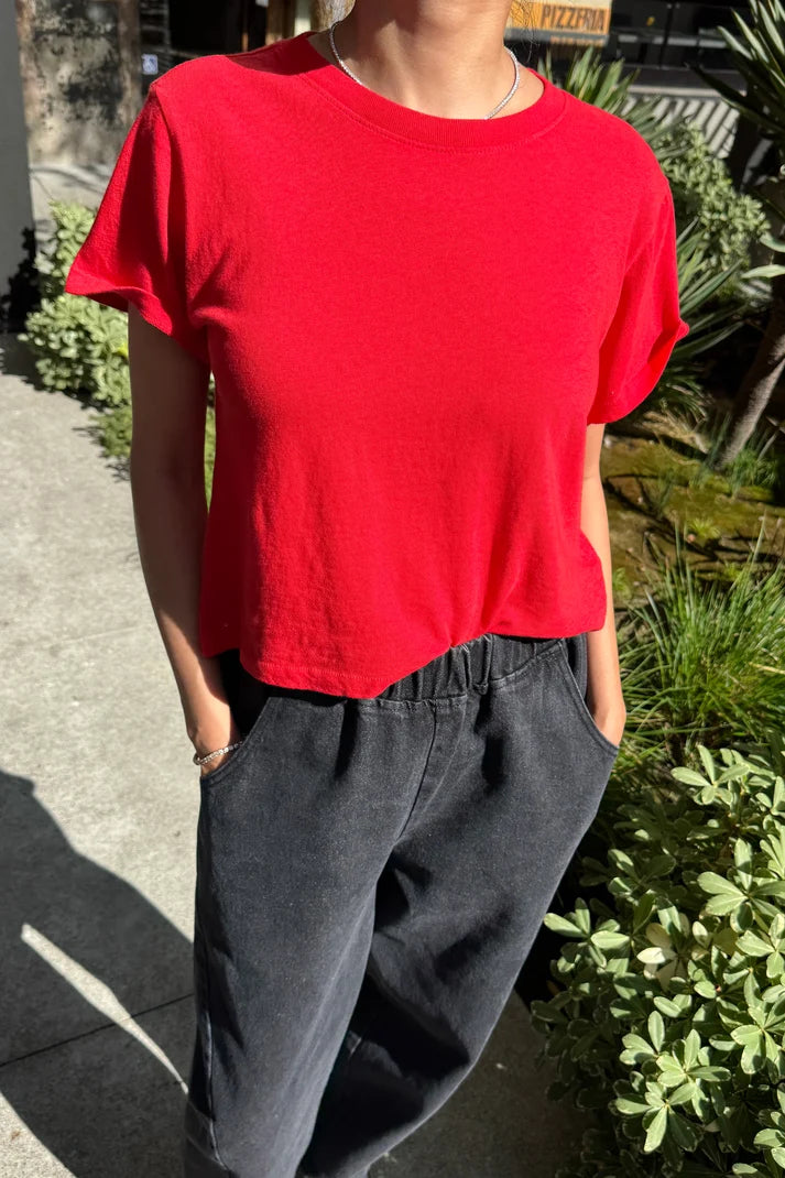 Airy Darling Tee | Tomato | Low Gauge Light Weight Jersey)