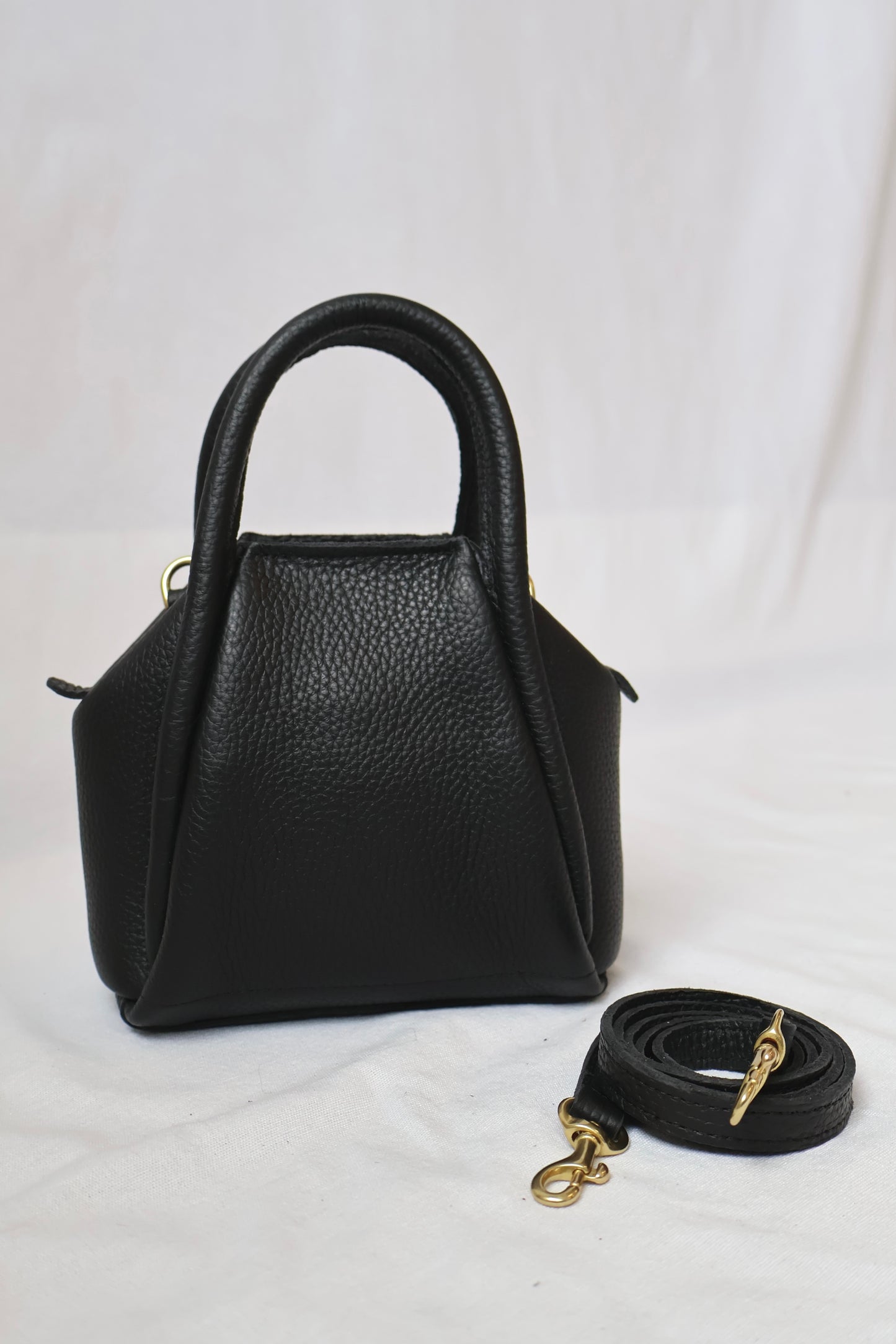 Mini Taya Top Handle Crossbody | Black