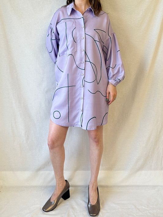 Belinda Shirt Dress | Lilac