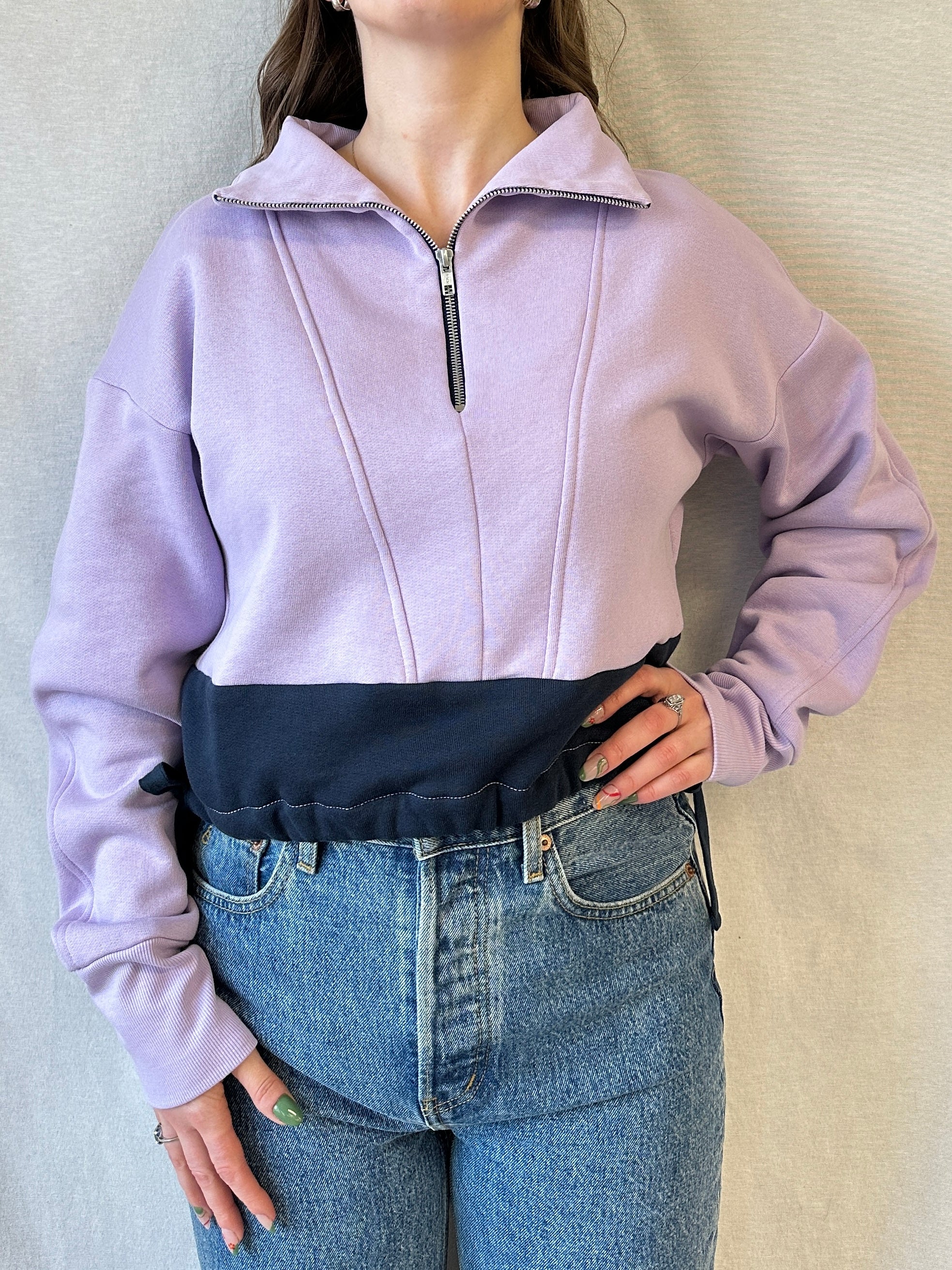 Jaro Cropped Sweatshirt | Lilac