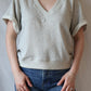 Briggs Rolled Sleeve V-Neck Sweatshirt | Heather Grey